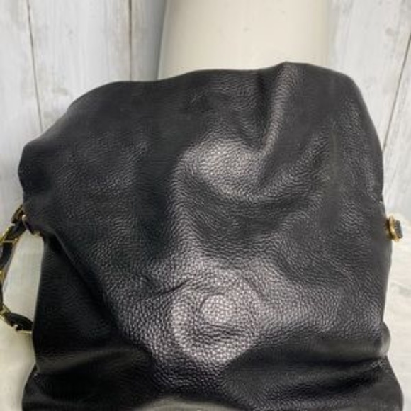 Tory Burch Pebbled Leather Bag Gold Chain/Emblem Dust Bag EXCELLENT CONDITION - Picture 8 of 14